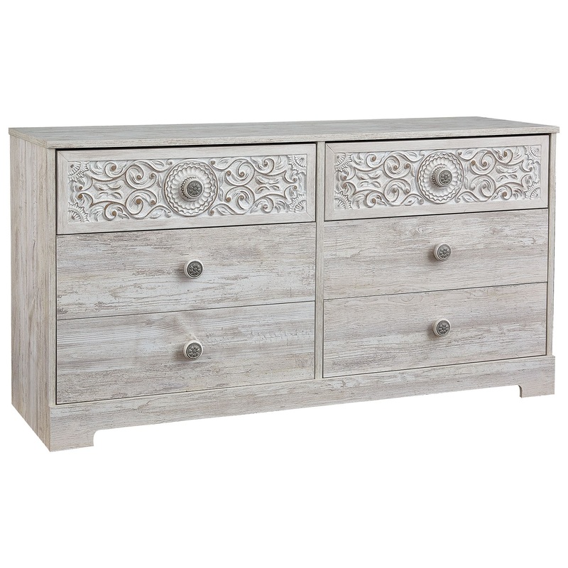Paxberry – Six Drawer Dresser – Weatherworn – Whitewash