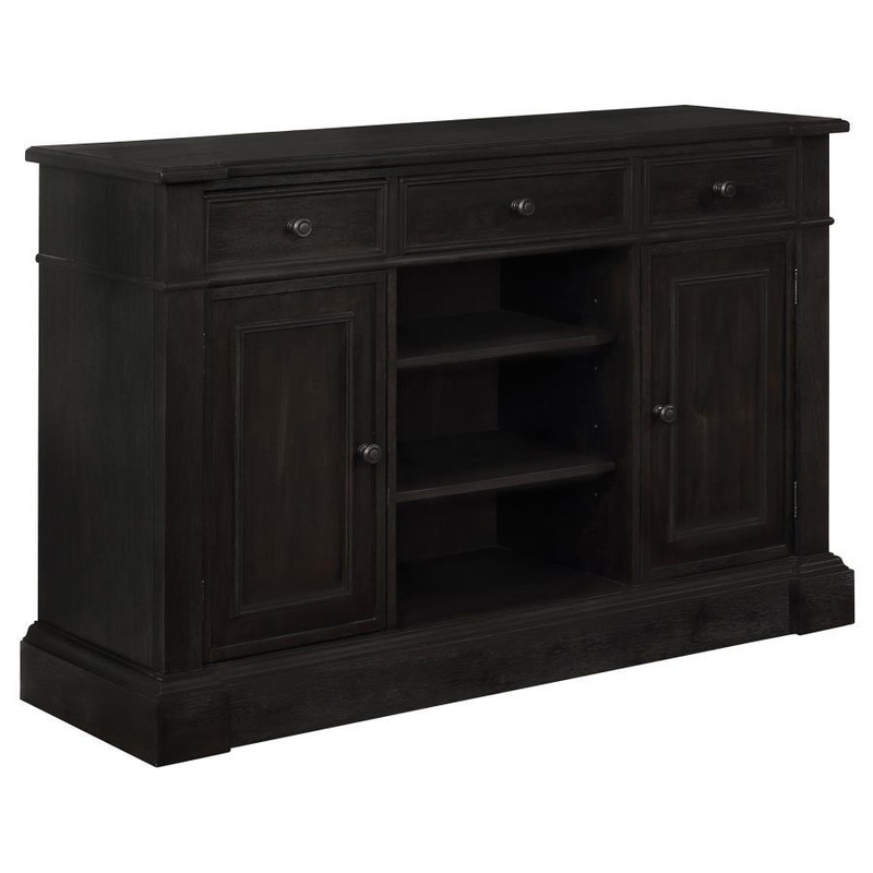 Phelps – 2 Door Sideboard Buffet Cabinet – Distressed Noir