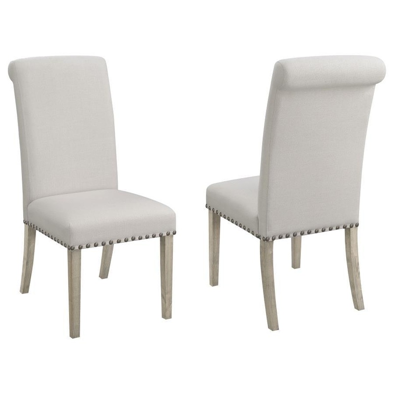 Salem – Fabric Upholstered Dining Side Chair (Set of 2) – Beige