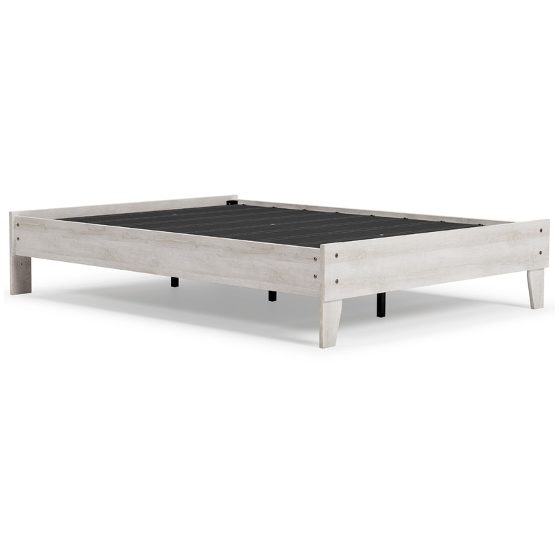 Shawburn – Platform Bed|White|Full|Queen