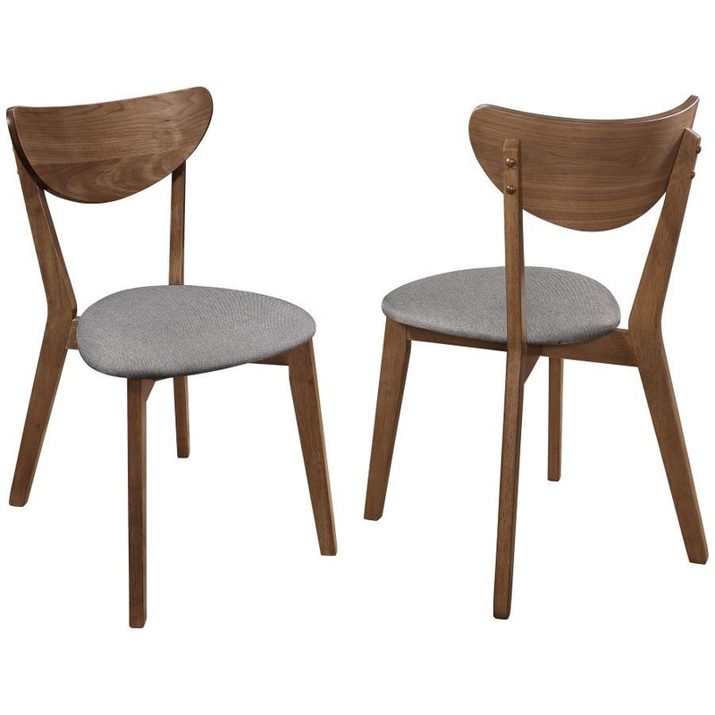 Alfredo – Dining Side Chair (Set of 2) – Gray And Natural Walnut