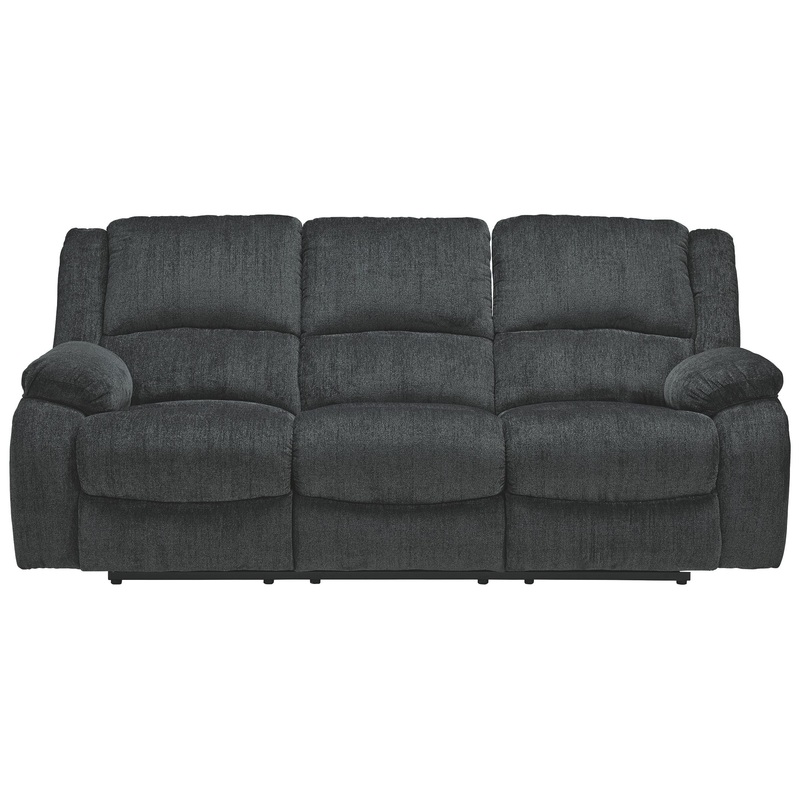 Draycoll – Reclining Sofa|Dark Gray|Manual Reclining|Power Reclining