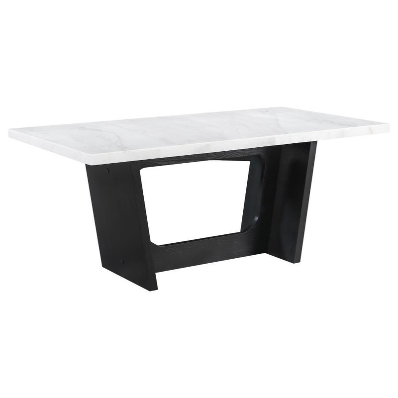 Osborne – Marble Top Dining Table – Rustic Espresso