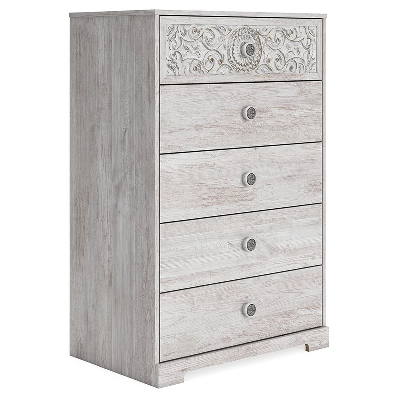 Paxberry – Chest|White|5 Drawers