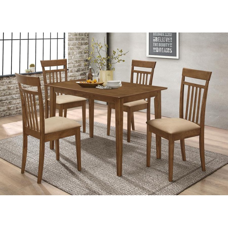 Robles – 5 Piece Rectangular Dining Table Set – Chestnut
