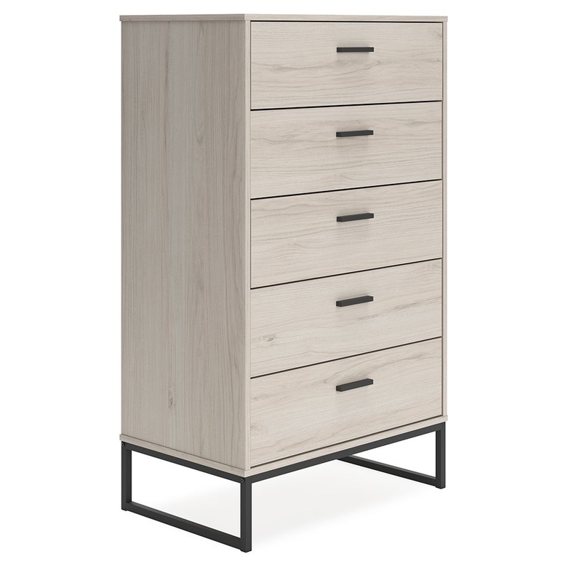 Socalle – Drawer Chest|Beige|White|Black|5 Drawers