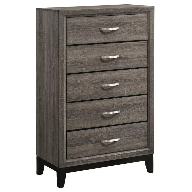Watson – 5-Drawer Bedroom Chest – Gray Oak