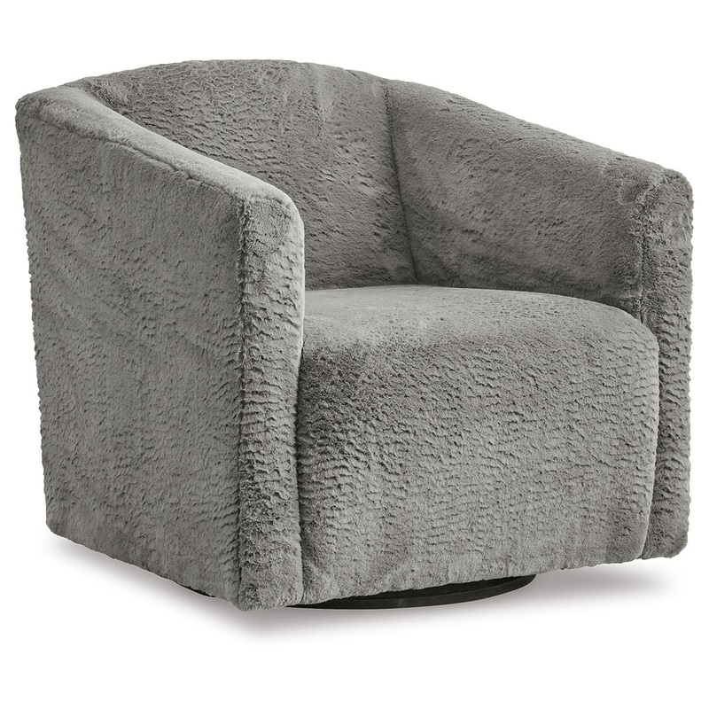 Bramner – Swivel Accent Chair – Charcoal