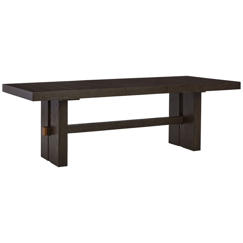 Burkhaus – Rectangular Dining Room Extension Table – Dark Brown