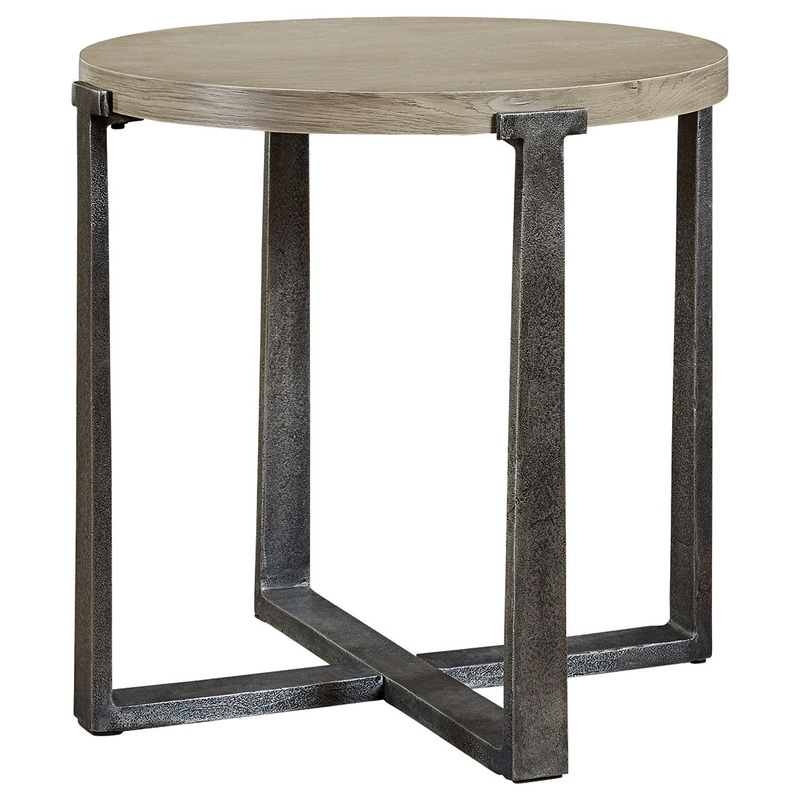 Dalenville – Round End Table – Gray