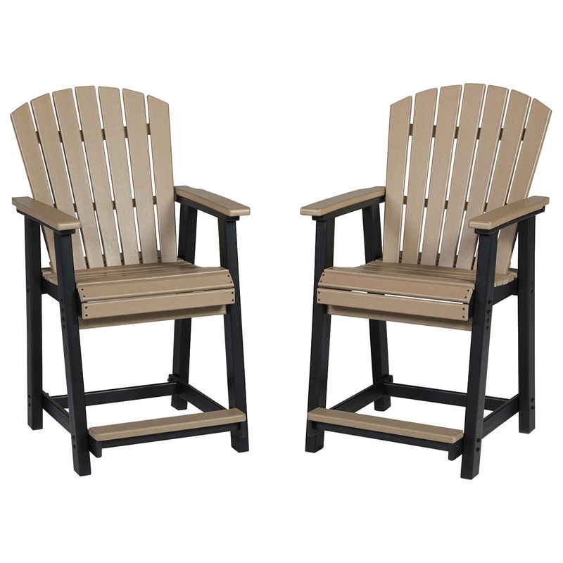 Fairen Trail – Barstool (Set of 2) – Black / Driftwood