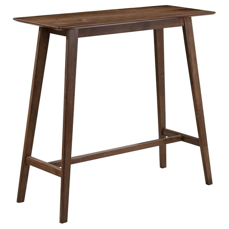 Finnick – Rectangular Pub Height Bar Table – Walnut
