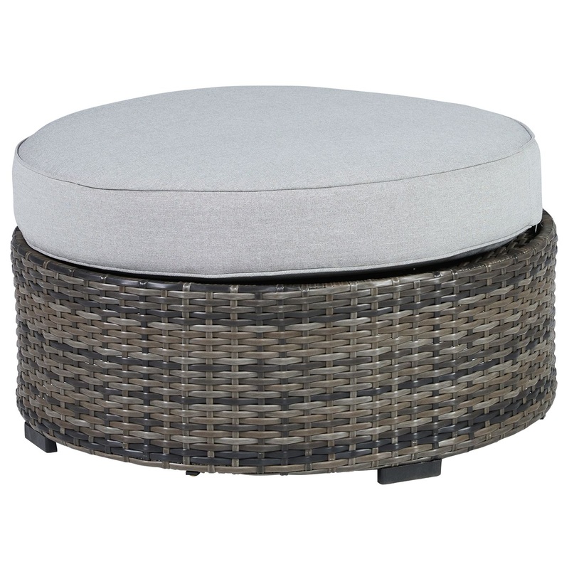 Harbor Court – Ottoman with Cushion – Gray