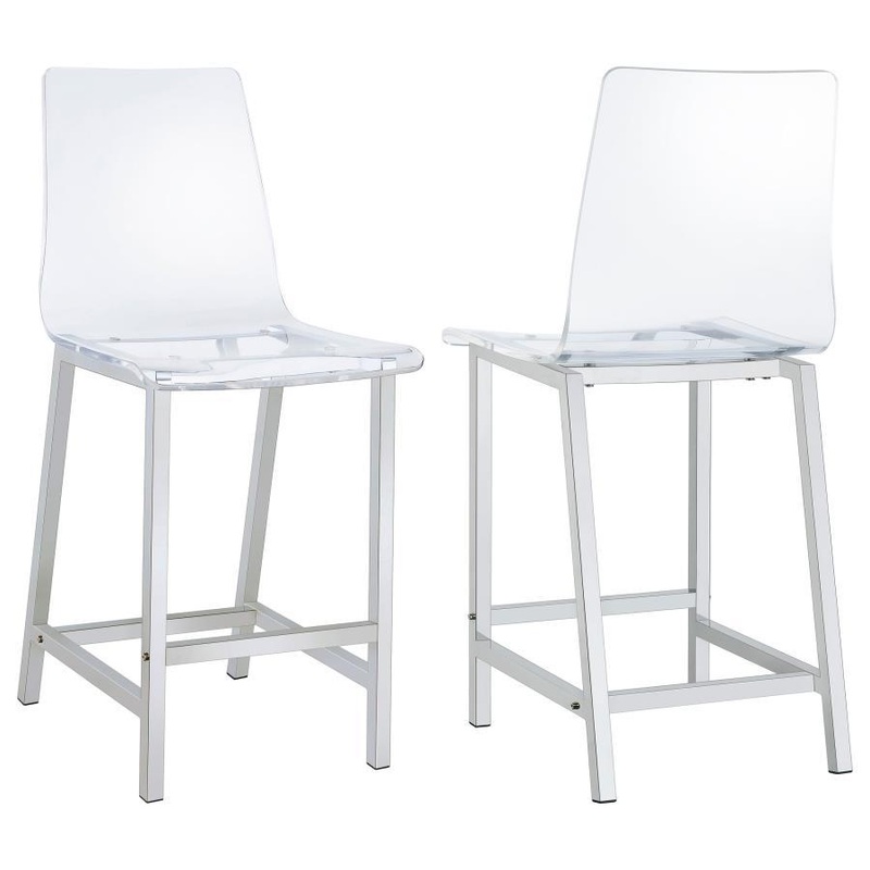 Juelia – Chrome Stools (Set of 2)