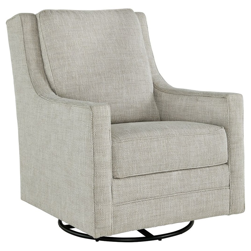 Kambria – Swivel Glider Accent Chair – Fog