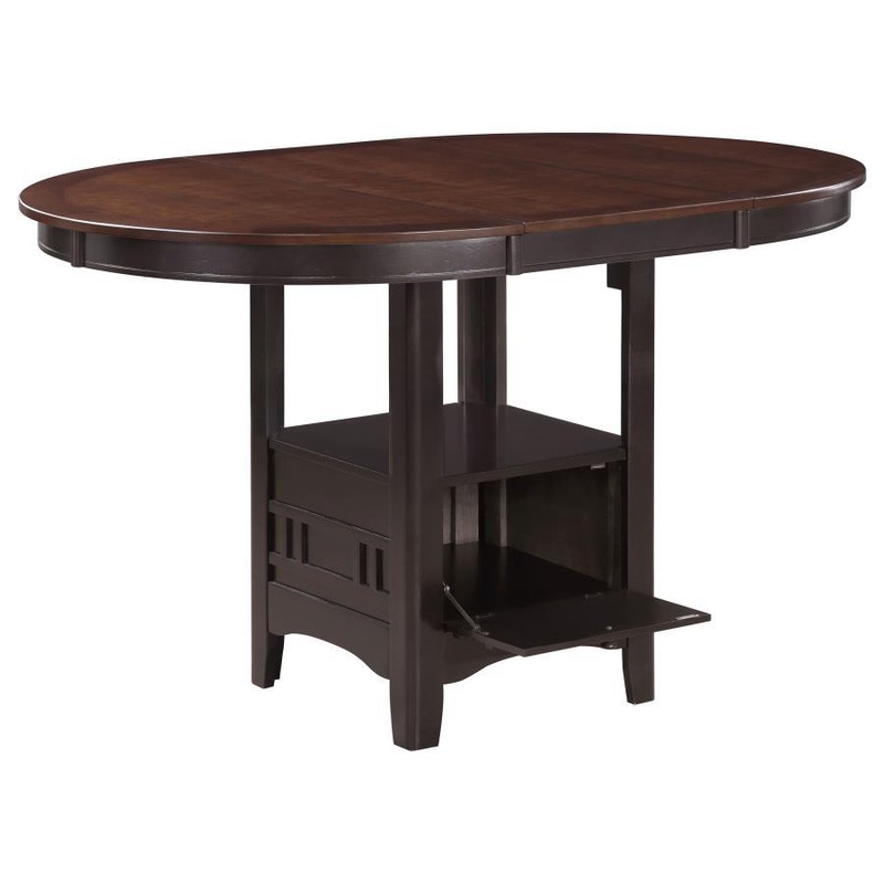 Lavon – Oval Extension Counter Dining Table – Light Chestnut