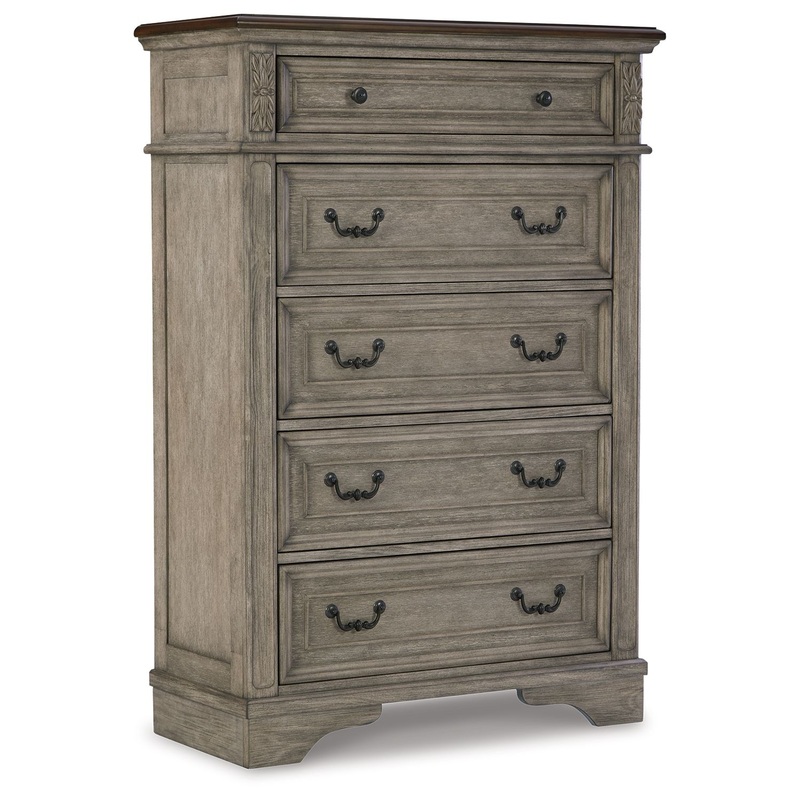 Lodenbay – Five Drawer Chest – Antique Gray