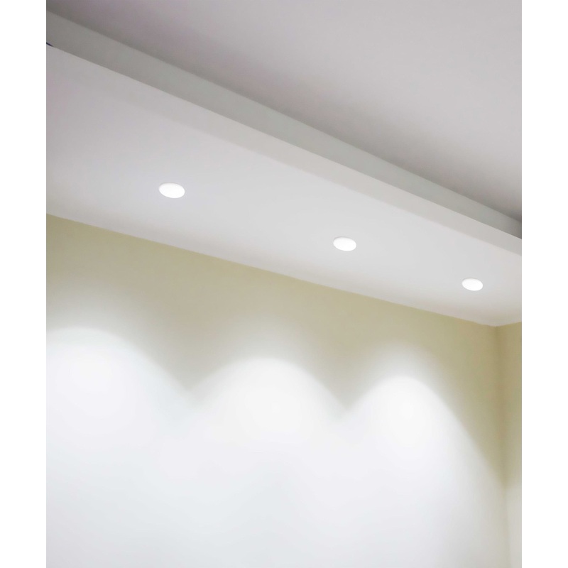 RECESSED SPOTLIGHT PLASTIC WHITE D10.8 CM LED 12W NATURAL LIGHT