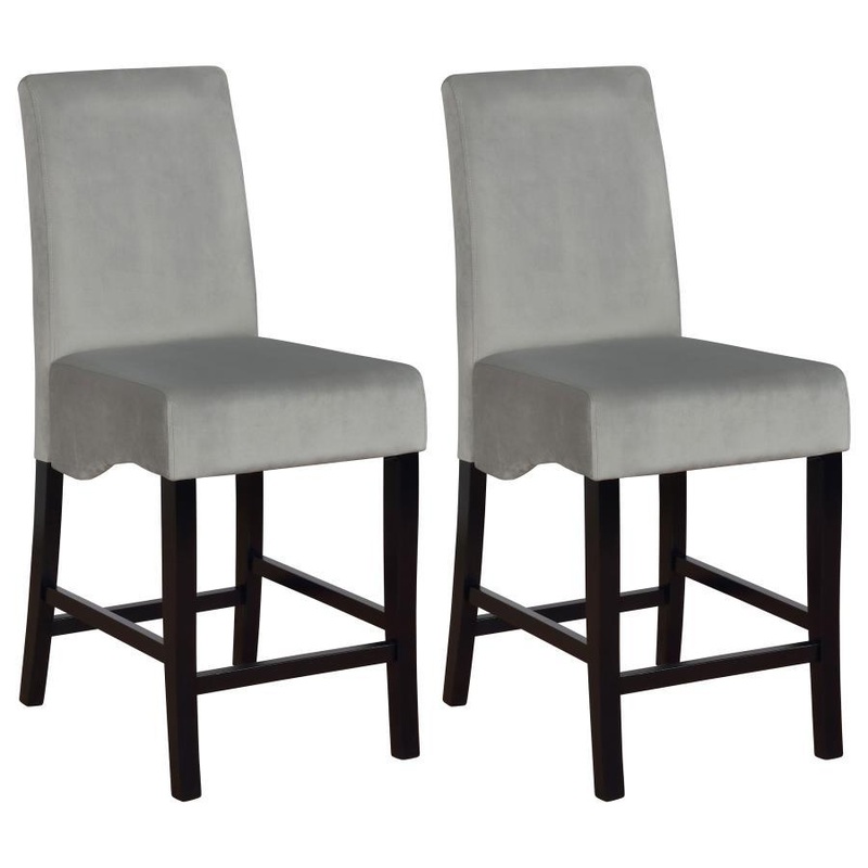 Stanton – Upholstered Counter Chairs (Set of 2) – Gray And Black