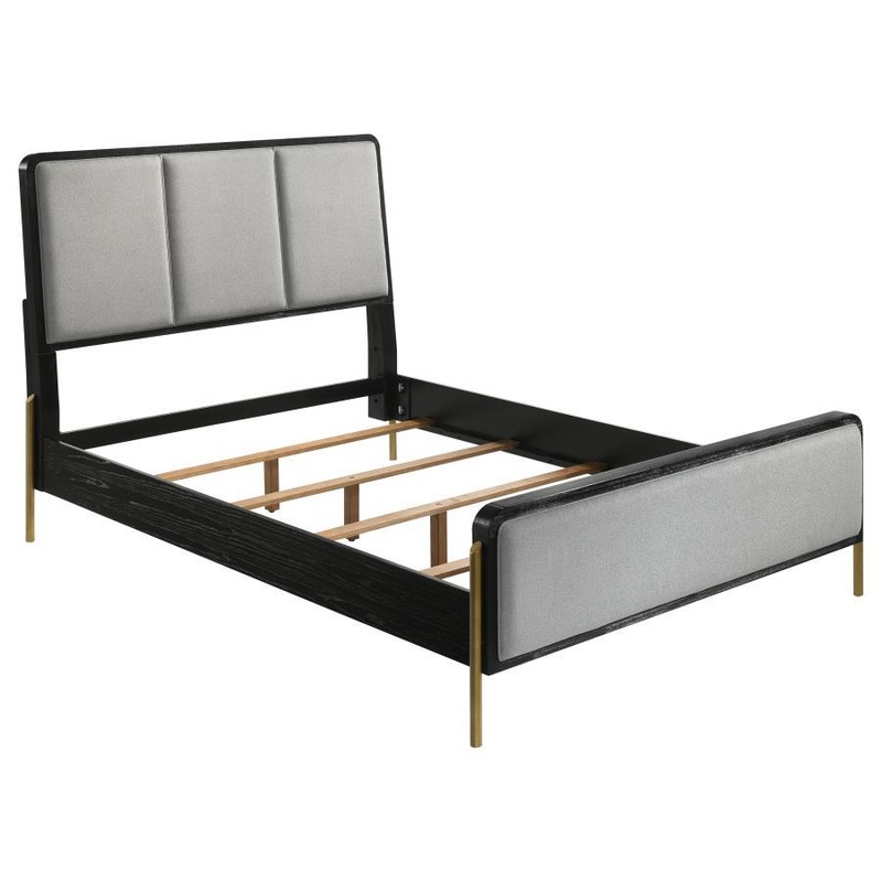 Arini – Upholstered Panel Bed|Gray|Queen|King