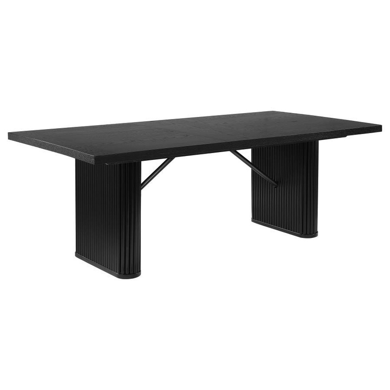Catherine – Rectangular Wood Dining Table – Black