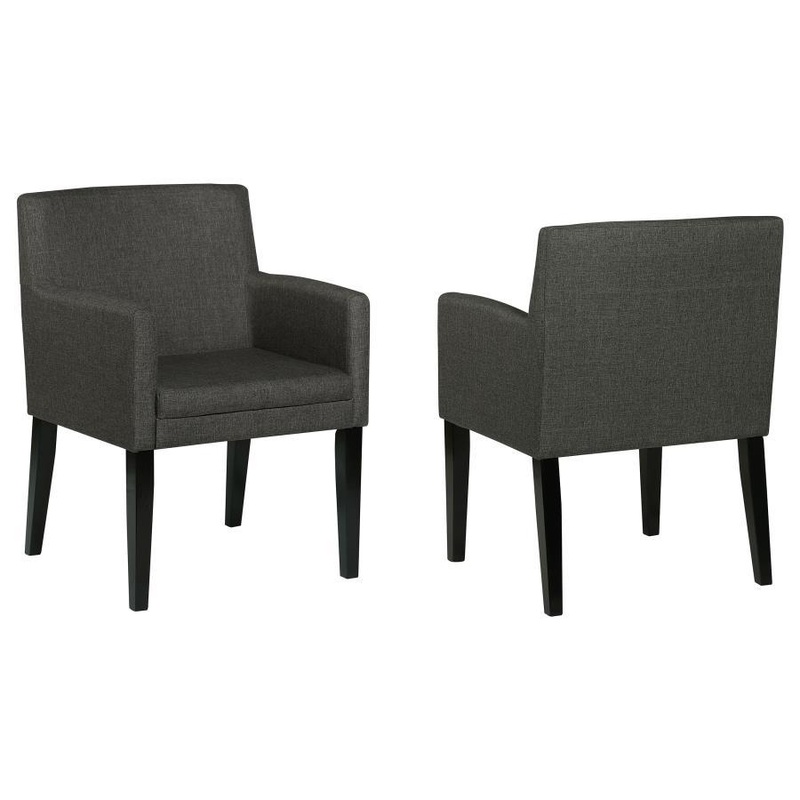 Catherine – Upholstered Dining Arm Chair (Set of 2) – Gray