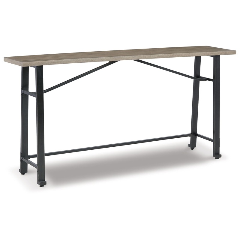 Lesterton – Long Counter Table – Light Brown / Black
