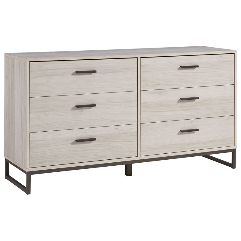 Socalle – Six Drawer Dresser|Beige|Black|White