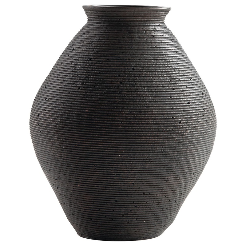 Hannela – Vase|Beige|Dark Brown|10”W x 10”D x 12”H|13”W x 13”D x 17”H