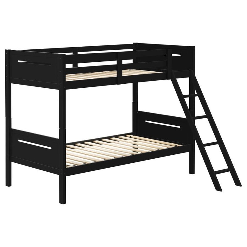Littleton – Bunk Bed|Black|Dark Brown|Dark Gray|White|Twin over Twin|Twin over Full