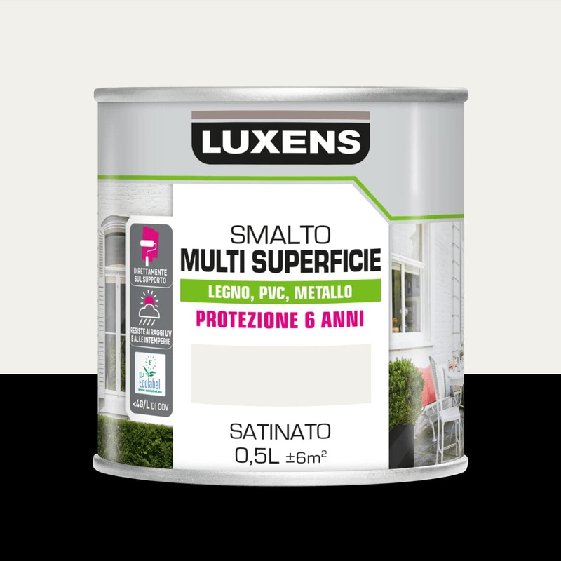 LUXENS SATIN WHITE MULTI-SURFACE ENAMEL 500ML