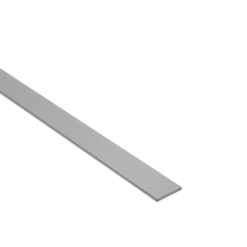 20X2MM ANODISED ALUMINIUM FLAT PROFILE 2M POLISHED