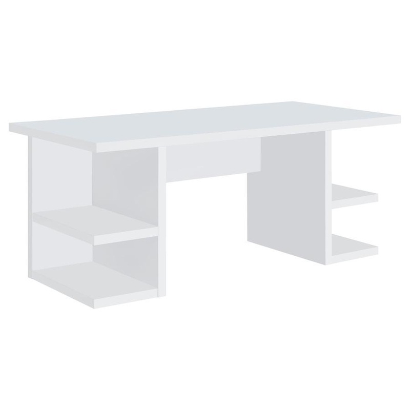 Alice – 4-Shelf Engineered Wood Writing Desk – White