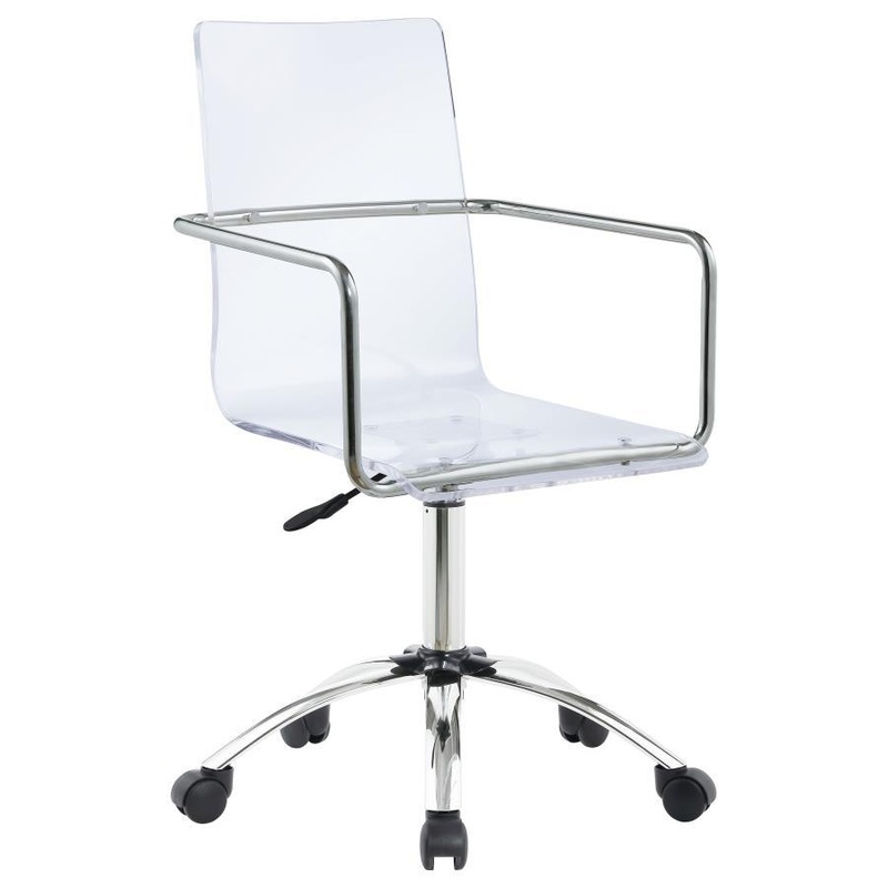 Amaturo – Acrylic Adjustable Home Office Desk Chair – Clear