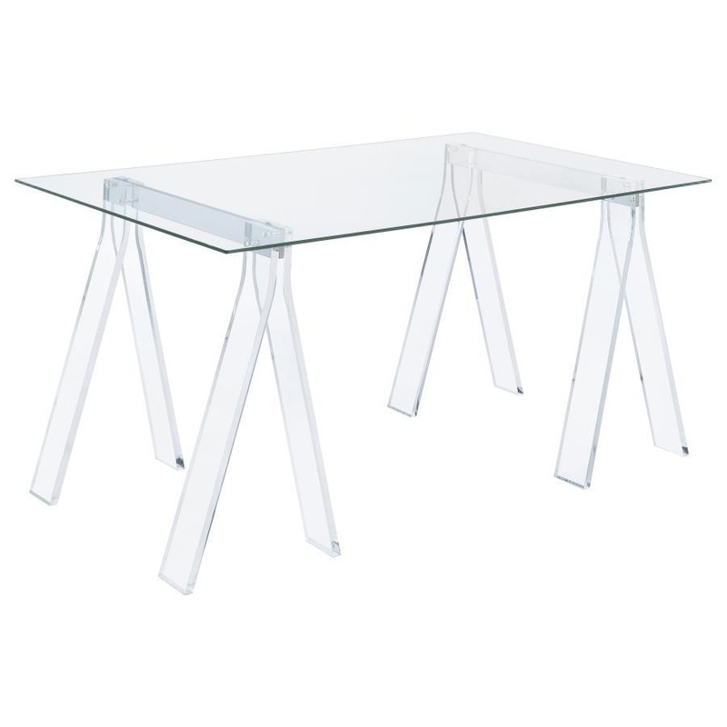 Amaturo – Glass Top Acrylic Writing Desk – Clear