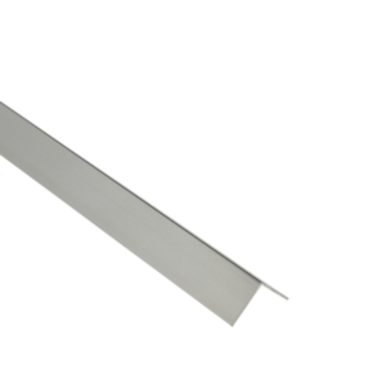 ANODISED ALUMINIUM ANGLE PROFILE 20X20X1MM 1M BRUSHED NICKEL