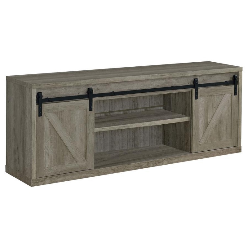 Brockton – 3-shelf Sliding Doors TV Console