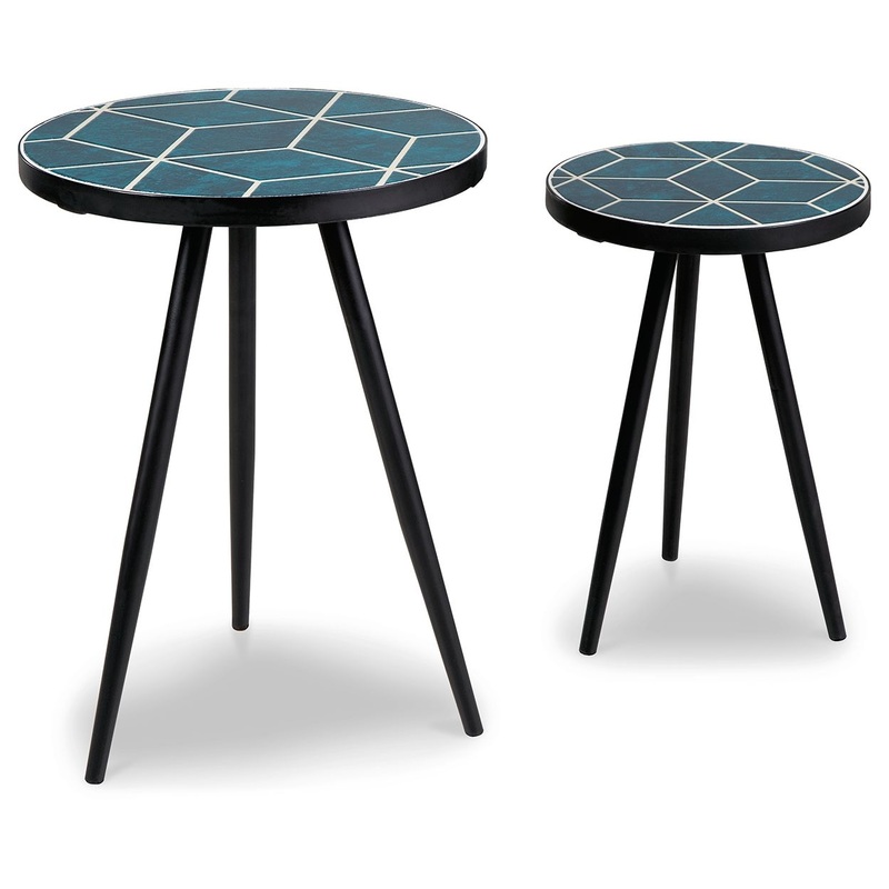 Clairbelle – Accent Table (Set of 2) – Teal