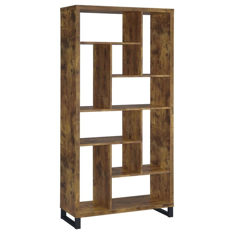 Delwin – 6-Shelf Bookshelf – Rustic Nutmeg