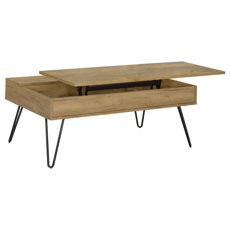 Fanning – Engineered Wood Lift Top Coffee Table – Golden Oak