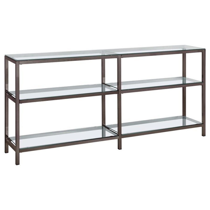 Kate – Console Bookcases – Black Nickel