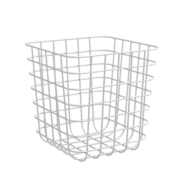 SPACEO KUB W31xD31xH31CM METAL BIN WHITE