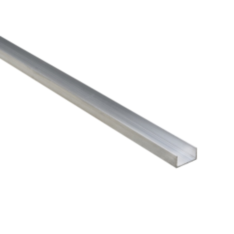 U PROFILE IN NATURAL ALUMINIUM 10X20X1MM 1M