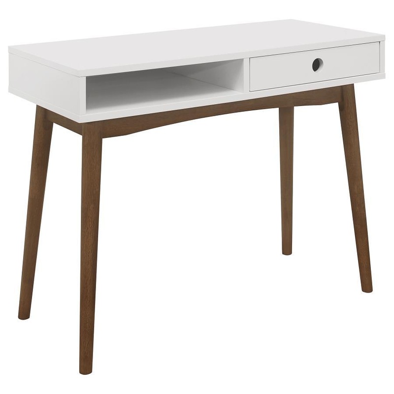 Bradenton – 1-Drawer Wood Writing Desk – White