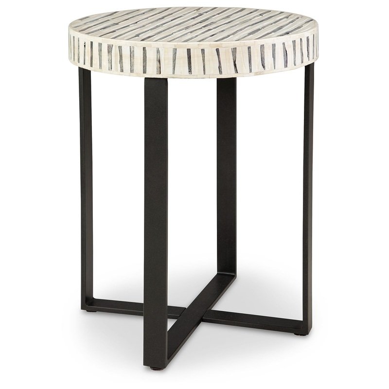 Crewridge – Accent Table – Black / Cream