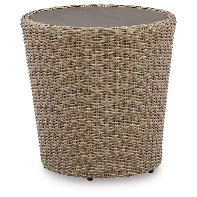 Danson – Round End Table – Beige