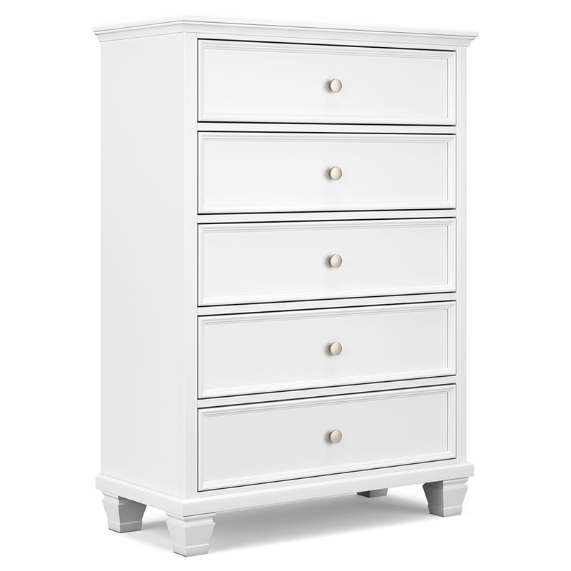 Fortman – Five Drawer Chest – White