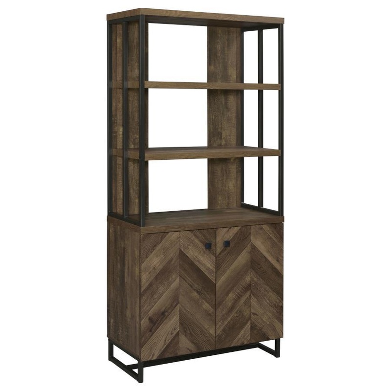 Millbrook – 2 Door Storage Bookshelf – Rustic Oak