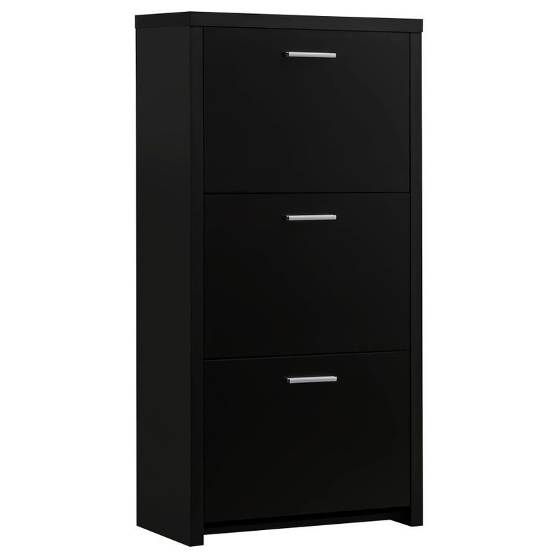 Vivian – 3-Drawer Engineered Wood Shoe Cabinet – Black