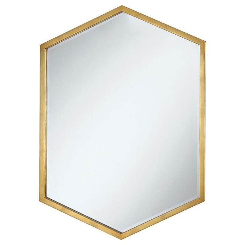 Bledel – Hexagonal Wall Mirror – Gold